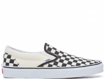 Vans Classic Slip-On Black and White Checker/White (imagine principala)