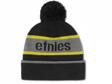Etnies Stencil Pom Beanie Black/Yellow (imagine principala)