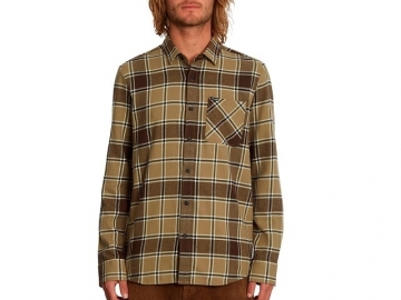 Volcom Caden Plaid LS Khaki (imagine principala)