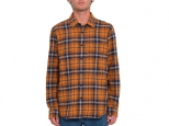 Volcom Caden Plaid LS Shirt Chestnut Brown
