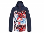 Quiksilver Mission Block Snow Jacket Flame Scarlet Money Time (thumb #0)