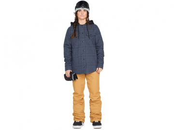 Volcom Hooded Flannel Jacket Black (imagine principala)