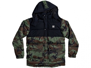 DC Straffen Water-Resistant Hooded Puffer Jacket Camo (imagine principala)