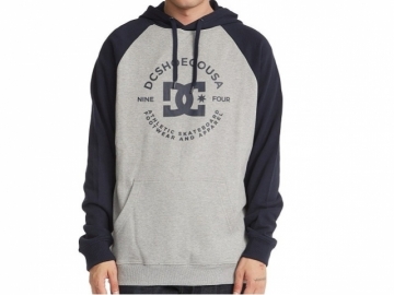 DC Star Pilot Hoodie Heather Grey/Navy Blazer (imagine principala)