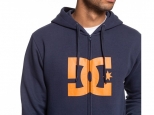 DC Star Zip-Up Hoodie Black Iris/Orange Popsicle (thumb #1)