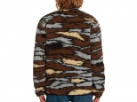 Volcom Muzzer Fuzzar Zip Fleece Jacket Bark Brown (thumb #1)
