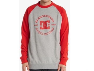 DC Star Pilot Switshirt Heather Grey/Racing Red (imagine principala)