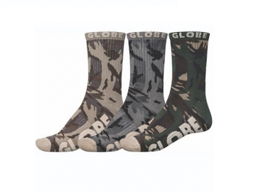 Globe Eco Camo Crew Socks 3 Pk Camo (imagine principala)