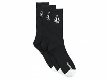 Volcom Full Stone Crew Sock 3 Pk Black (imagine principala)