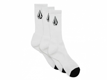 Volcom Full Stone Crew Sock 3 Pk White (imagine principala)