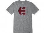 Etnies Corp Combo SS Tee Grey/Burgundy (thumb #0)