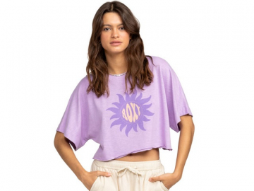 Roxy Tiki & Surf Oversized Tee Crocus Petal (imagine principala)