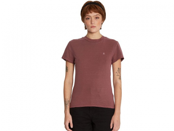 Volcom Solid Stone Emb SS Tee Burgundy (imagine principala)